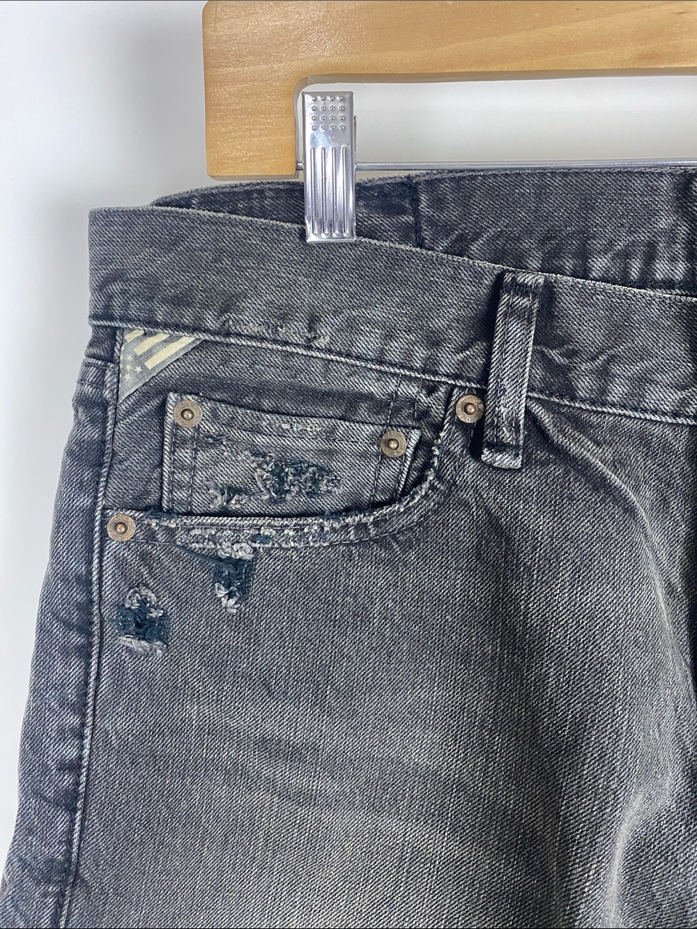 Denim & Supply Ralph Lauren Men's Denim Shorts Cotton Slim Distressed Size 34 - Picture 4 of 9